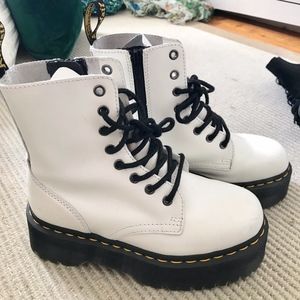 Dr. Martens White Jadon Platform Boots